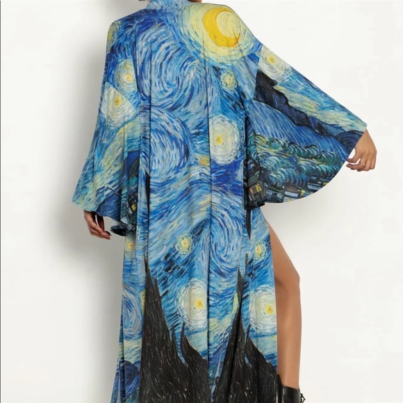 Blackmilk Starry Night Swan Kimono - NWT - Picture 4 of 6